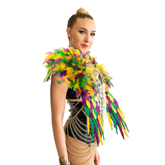 Feather Shrug - Mardi Gras - Shrug