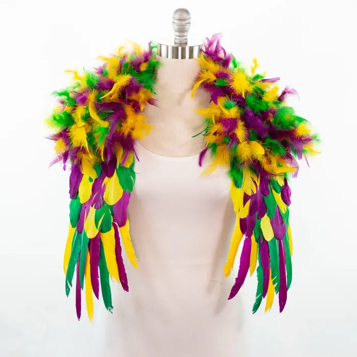 Feather Shrug - Mardi Gras - Shrug