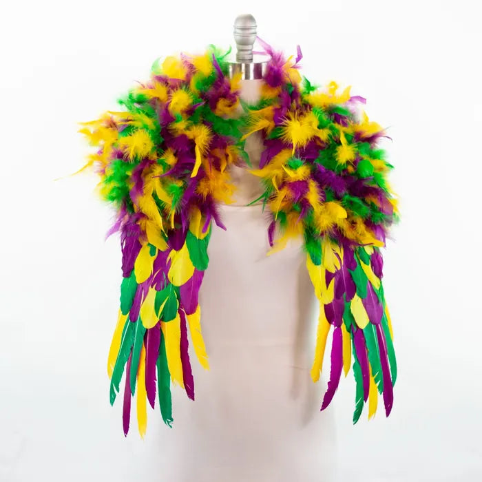 Feather Shrug - Mardi Gras - Shrug