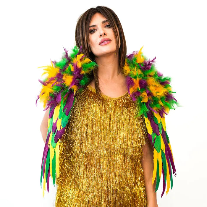 Feather Shrug - Mardi Gras - Shrug