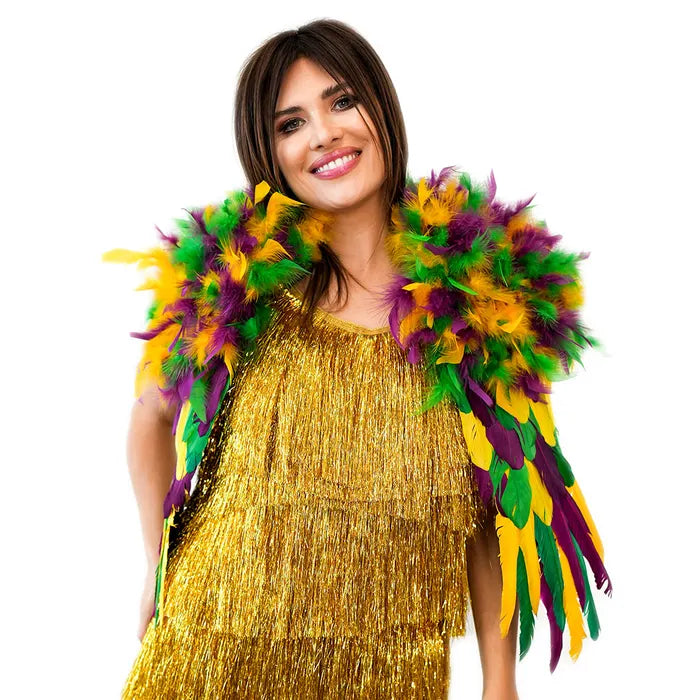 Feather Shrug - Mardi Gras - Shrug