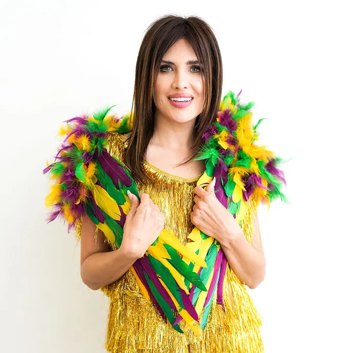 Feather Shrug - Mardi Gras - Shrug