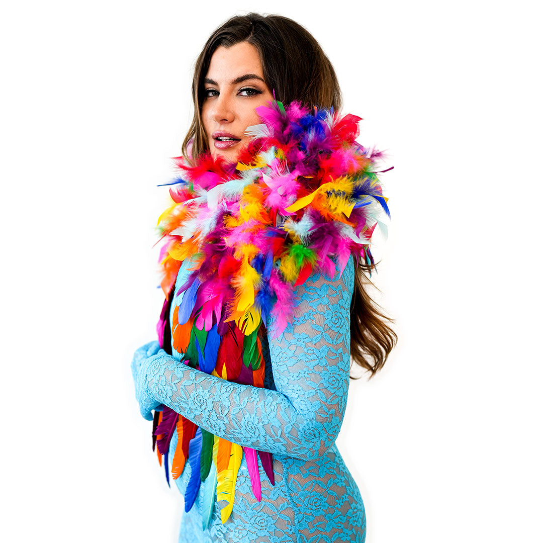 Feather Shrug - Rainbow (RAINBOWBRIGHT) - Shrug