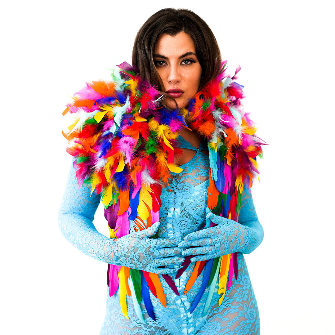 Feather Shrug - Rainbow (RAINBOWBRIGHT) - Shrug