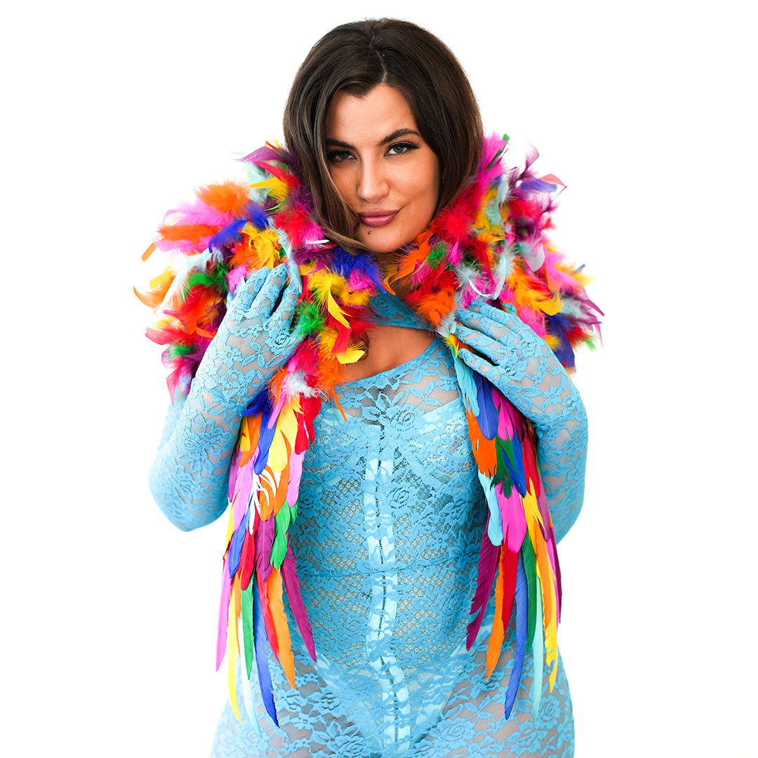 Feather Shrug - Rainbow (RAINBOWBRIGHT) - Shrug