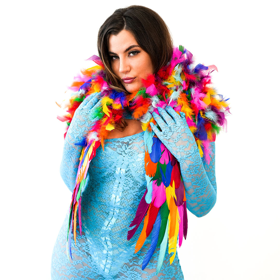 Feather Shrug - Rainbow (RAINBOWBRIGHT) - Shrug