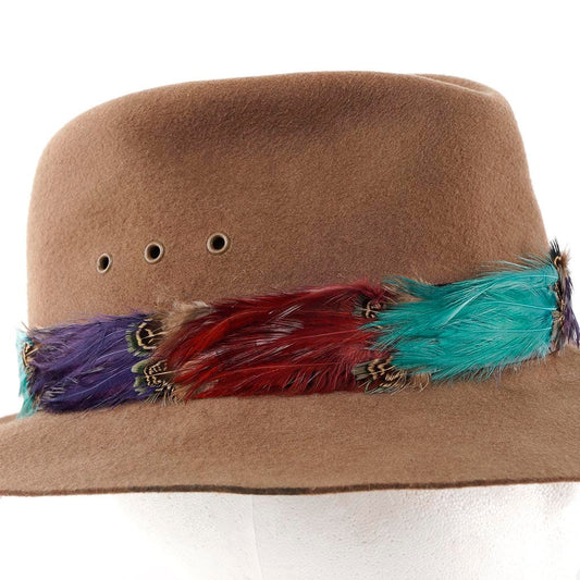 Feather Tape Trim w/Pheasant & Hackle - Feathers