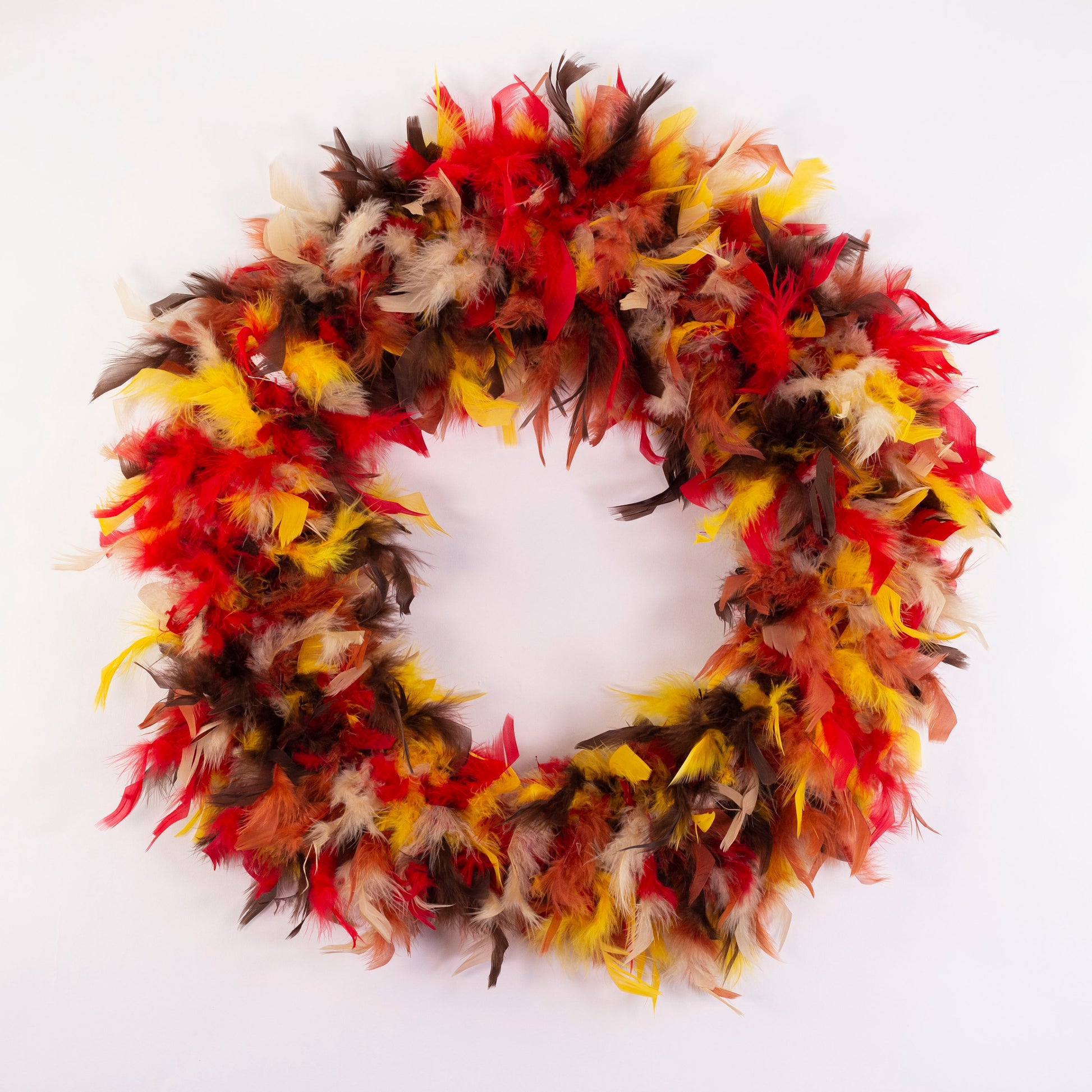 Feather Wreath-Fall Mix - Chandelle Wreath