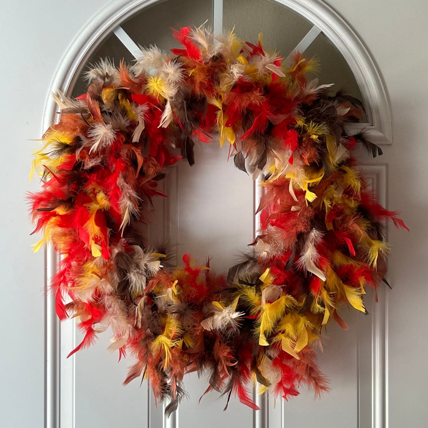 Feather Wreath-Fall Mix - Chandelle Wreath