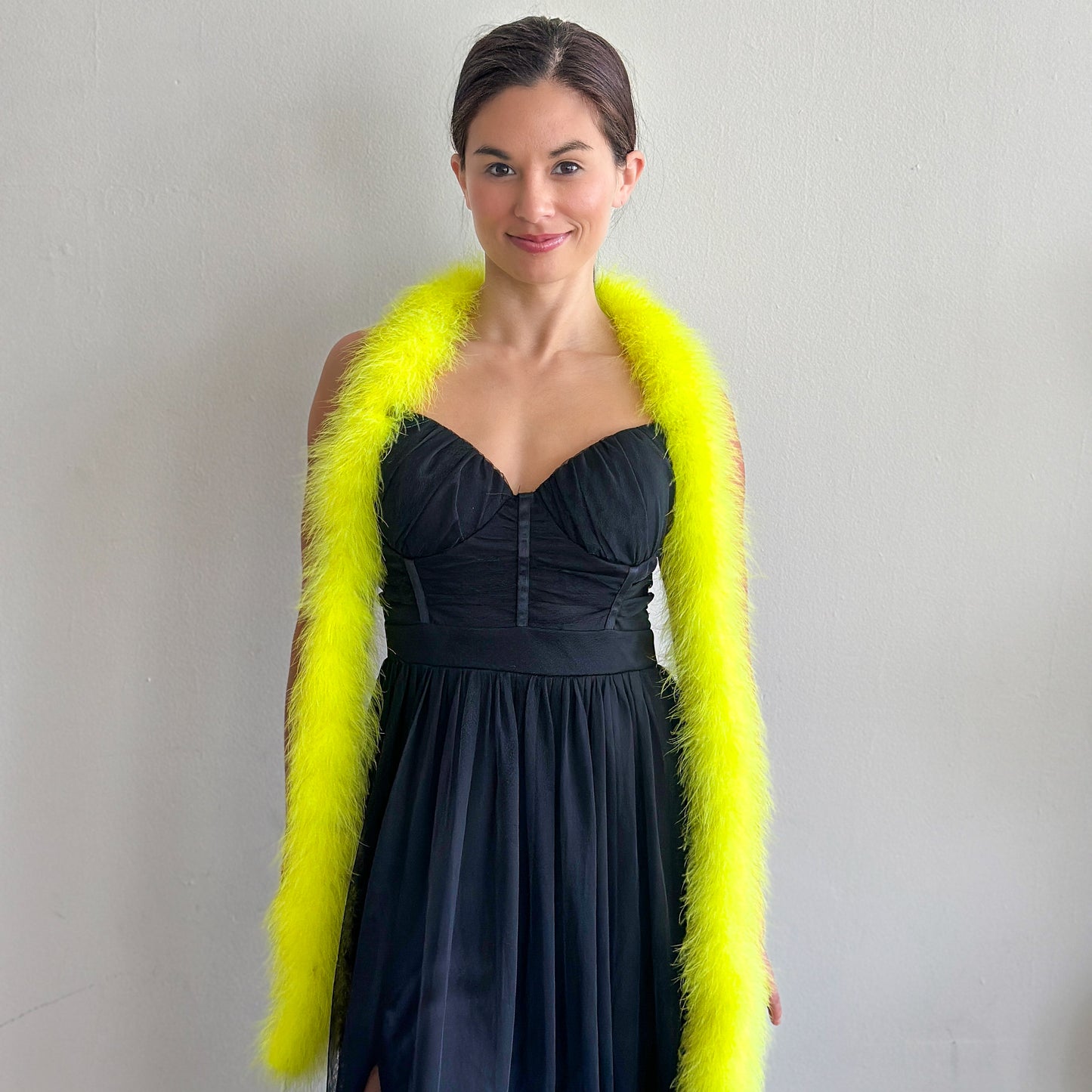 Full Marabou Feather Boa - Fluorescent Yellow