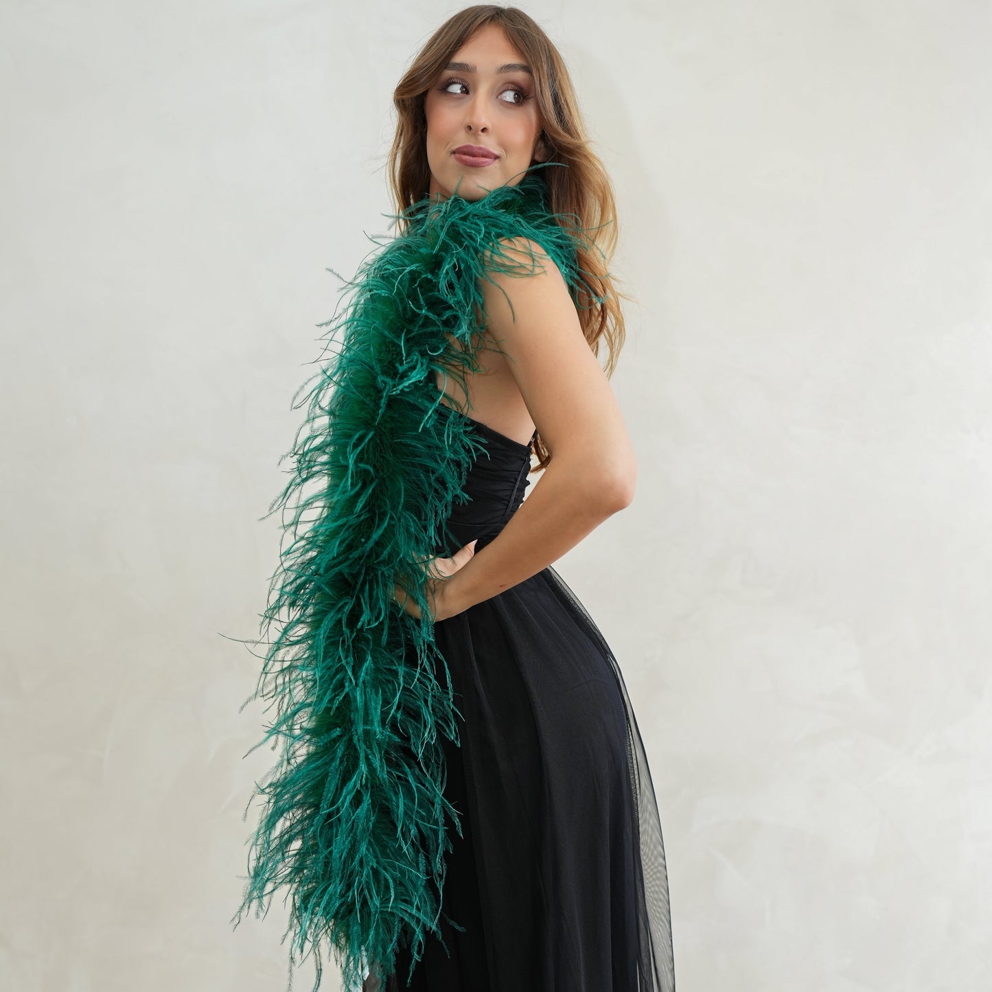 Forest Green 2 Ply Ostrich Feather Boa