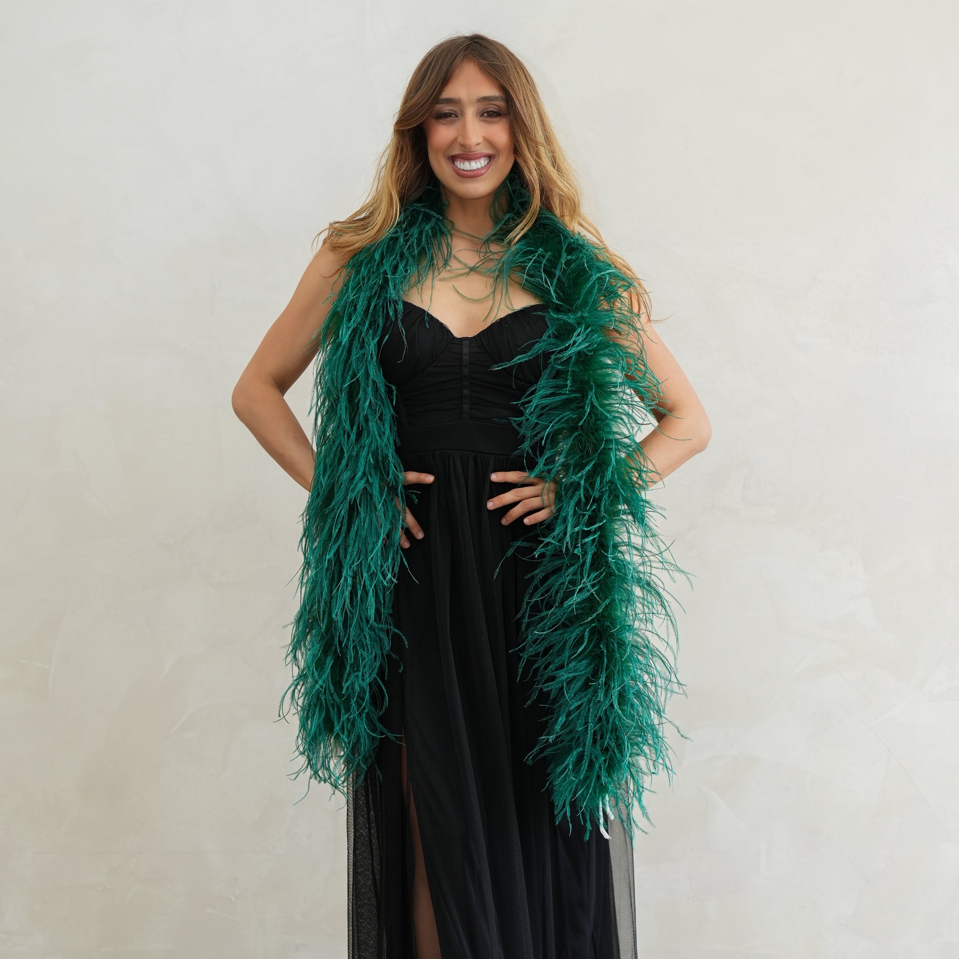 Forest Green 2 Ply Ostrich Feather Boa