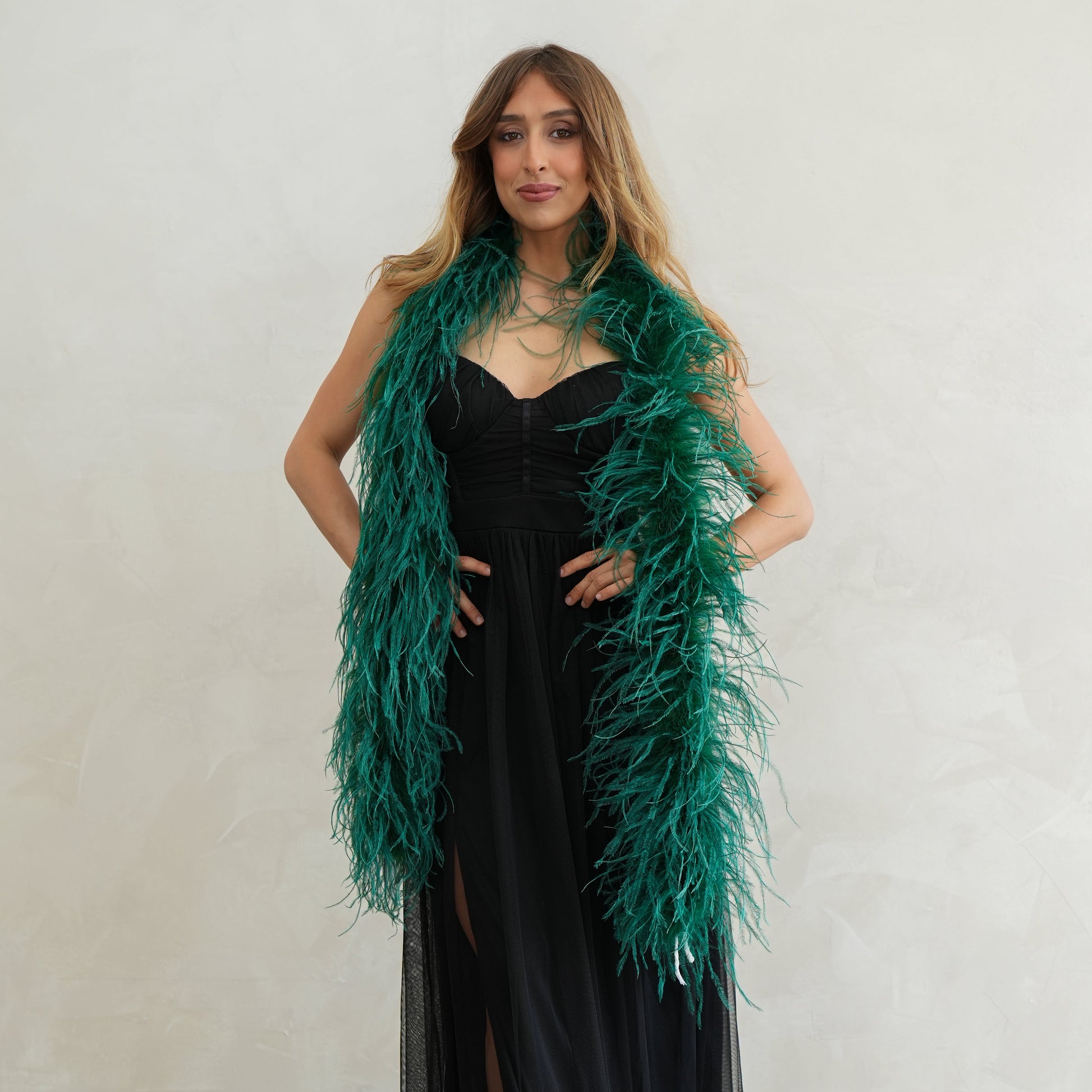 Forest Green 2 Ply Ostrich Feather Boa