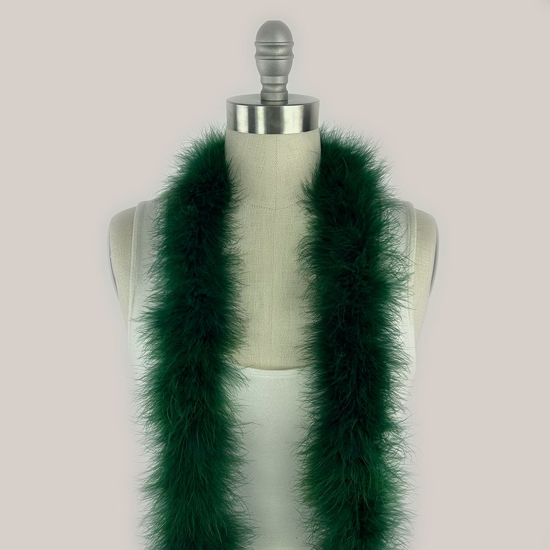 Full Marabou Feather Boa - Forest Green