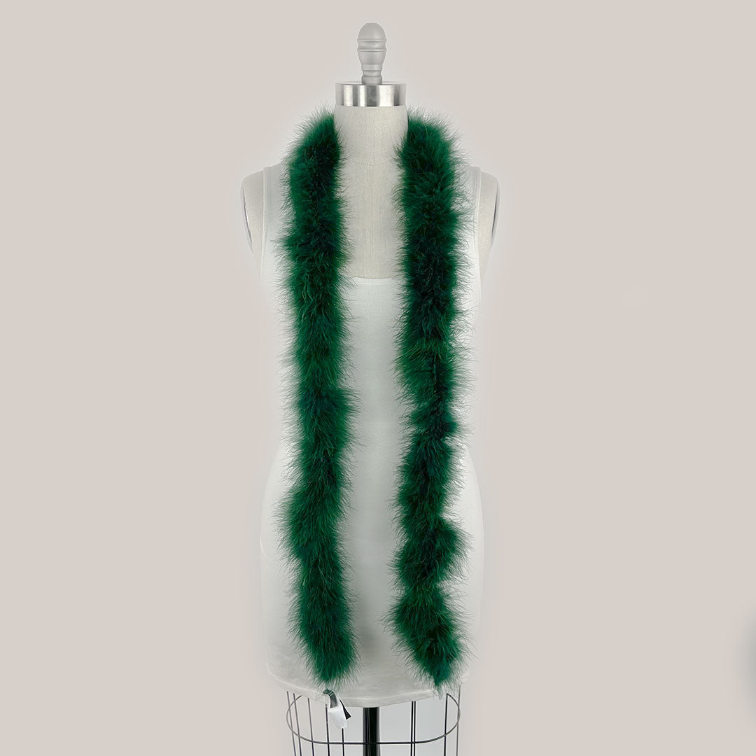 Full Marabou Feather Boa - Forest Green