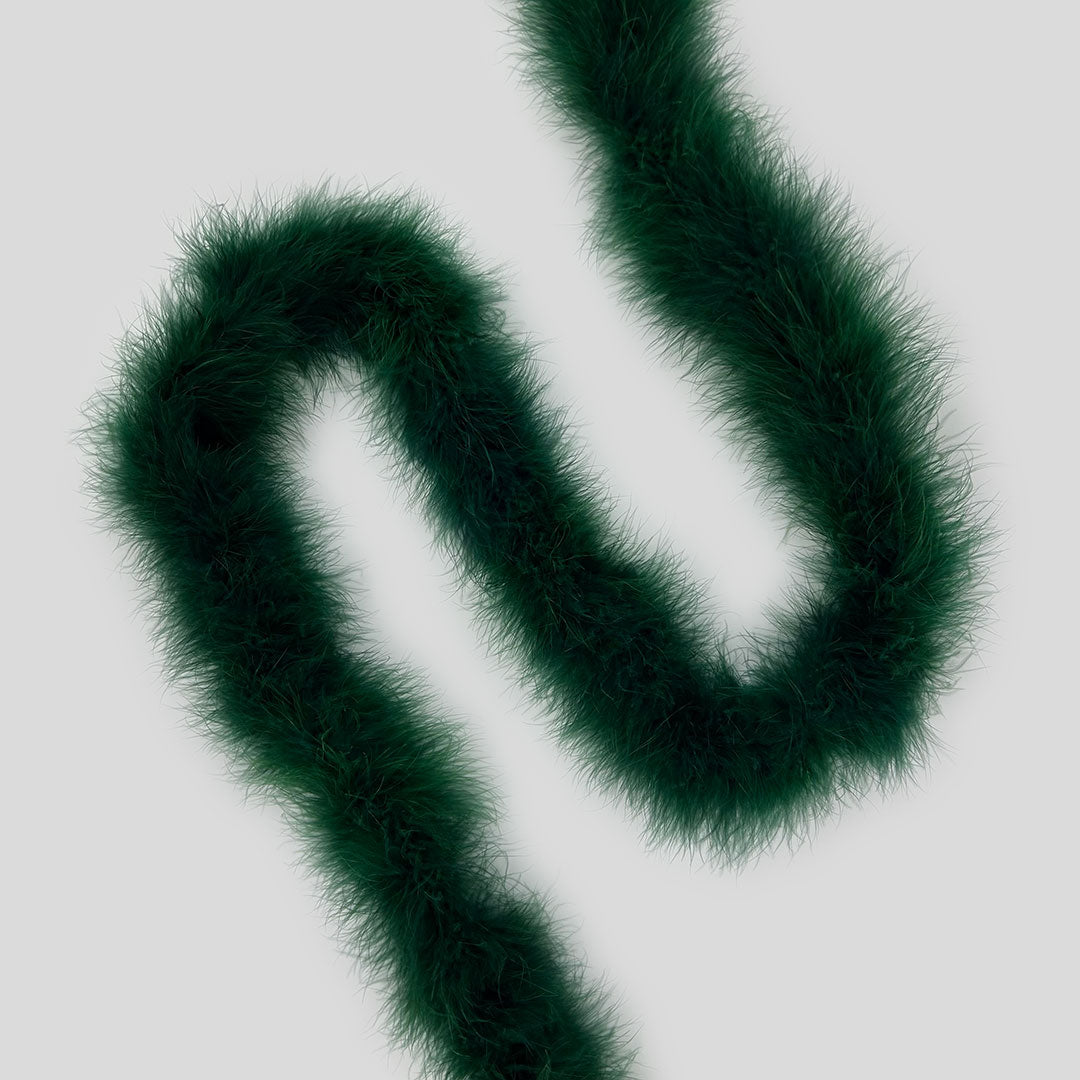 Full Marabou Feather Boa - Forest Green