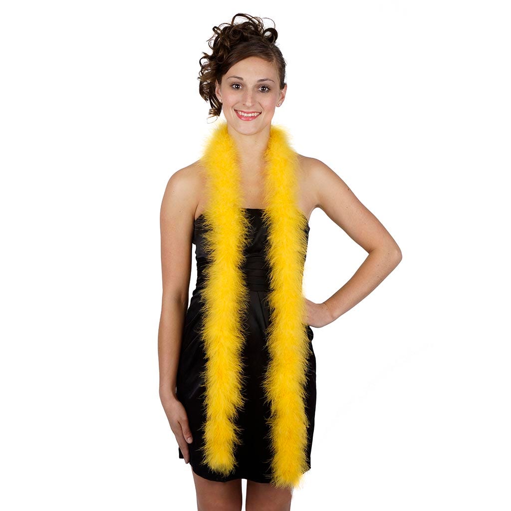 Full Marabou Feather Boa - Gold - Marabou Boa