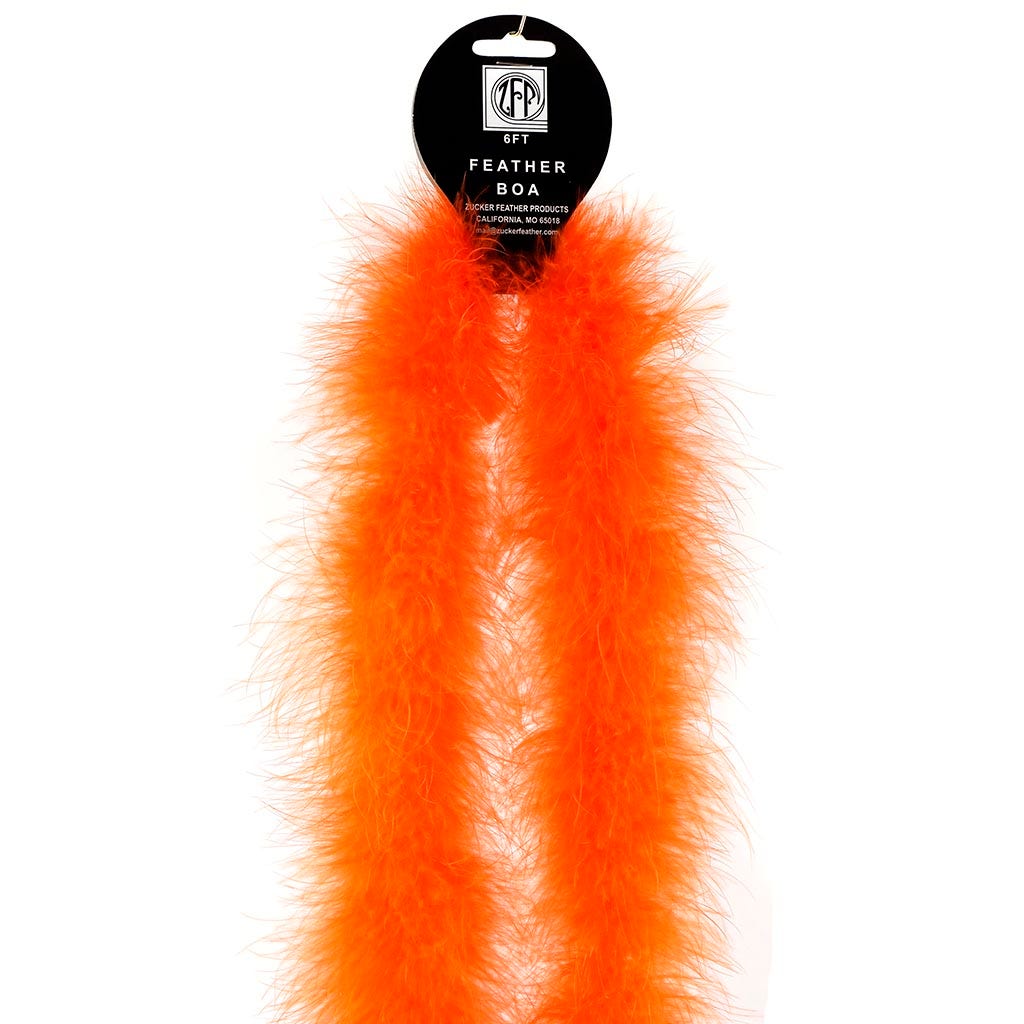 Full Marabou Feather Boa - Orange - Marabou Boa