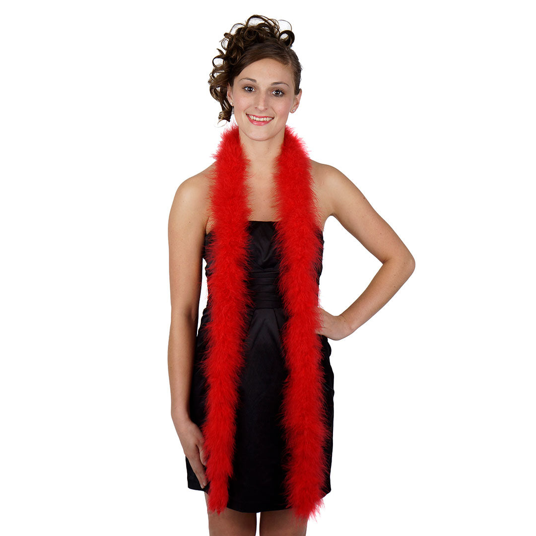 Full Marabou Feather Boa - Red - Marabou Boa