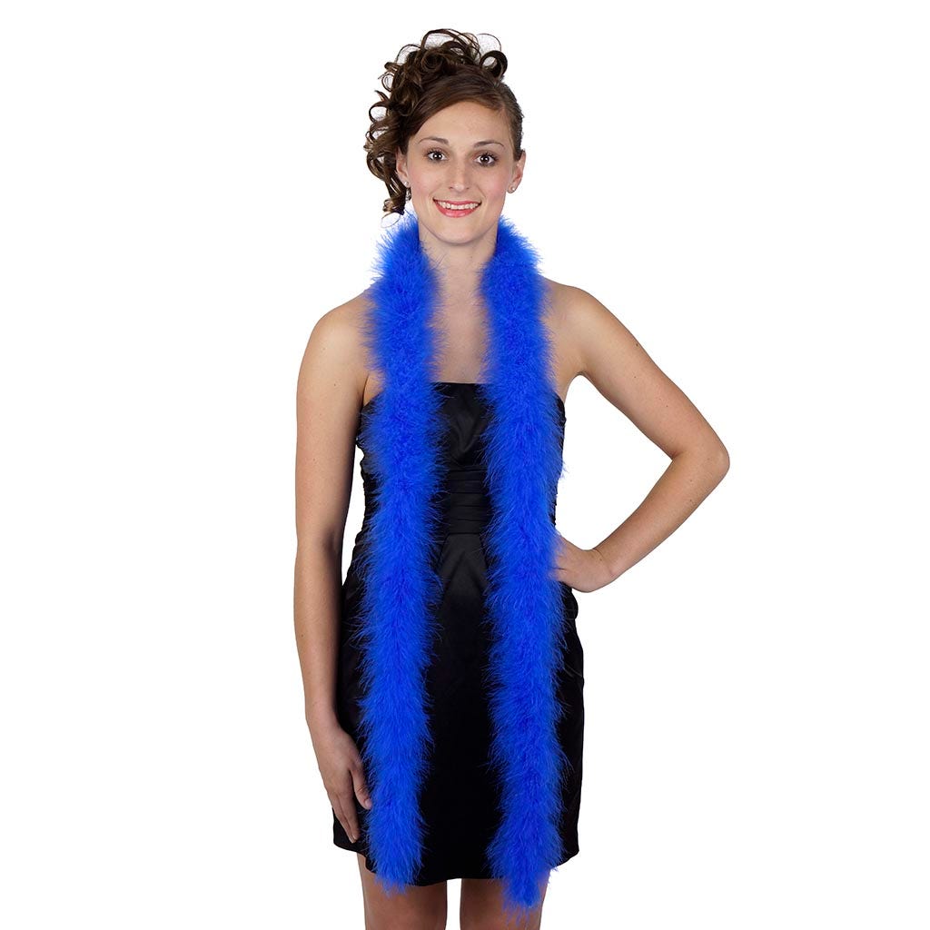 Full Marabou Feather Boa - Royal - Marabou Boa