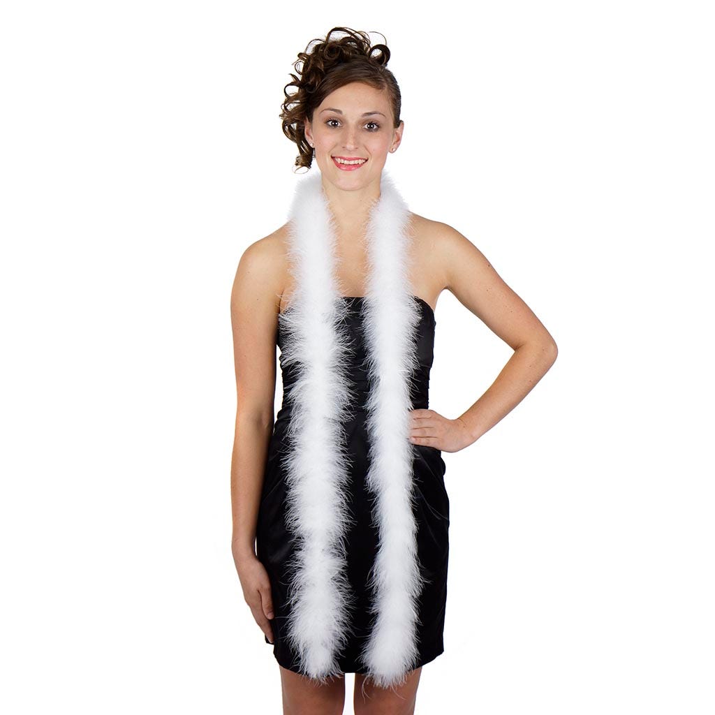 Full Marabou Feather Boa - White - Marabou Boa