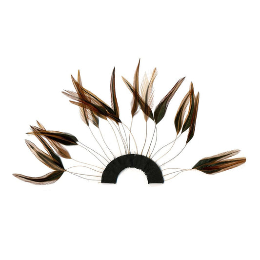 Furnace Hackle Feather Plates - Natural - Feathers