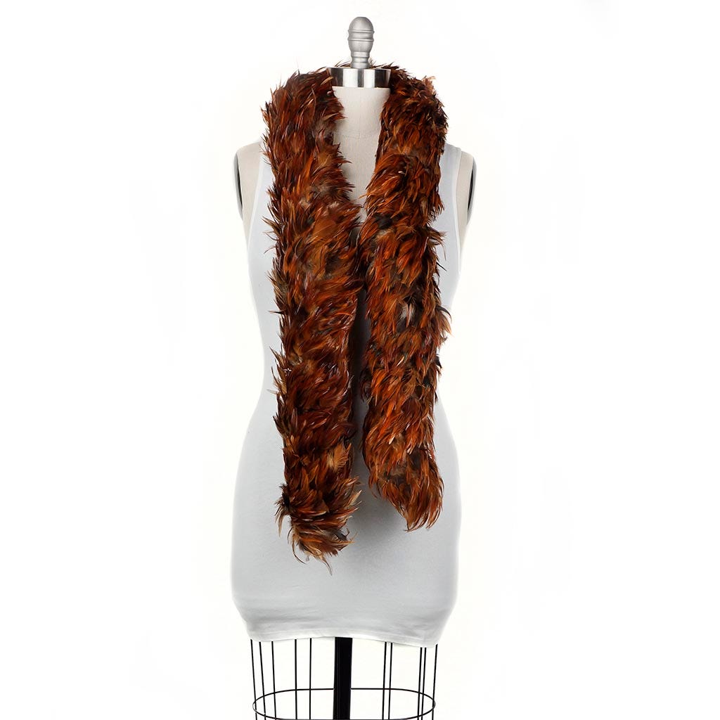 Furnace Rooster Feather Boa - Natural - Rooster Boa