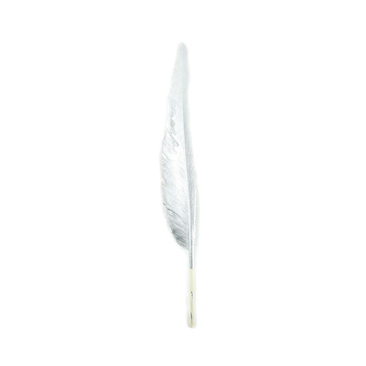 Gilded Goose Pointer Feathers - Silver - Feathers