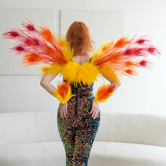 Solar Kiss Peacock Fairy Wings & Cuffs
