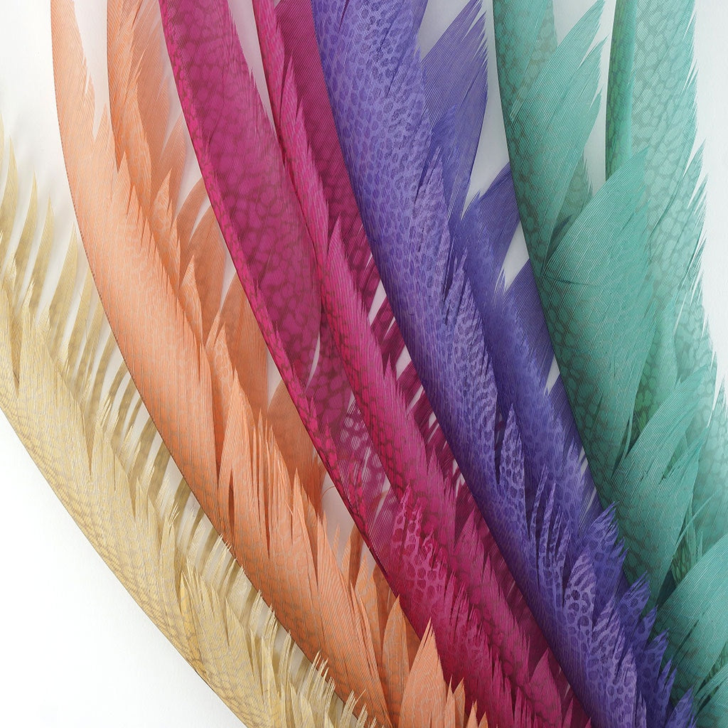 Golden Pheasant Center Tails Dyed Fl Lilac - Feathers