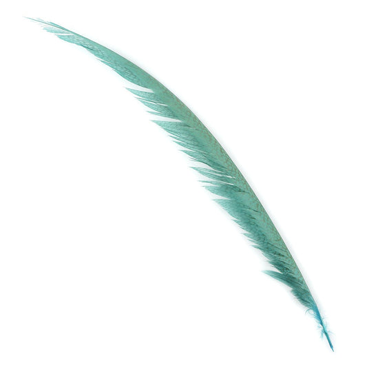 Golden Pheasant Center Tails Dyed Silver Dunn Blue - Feathers