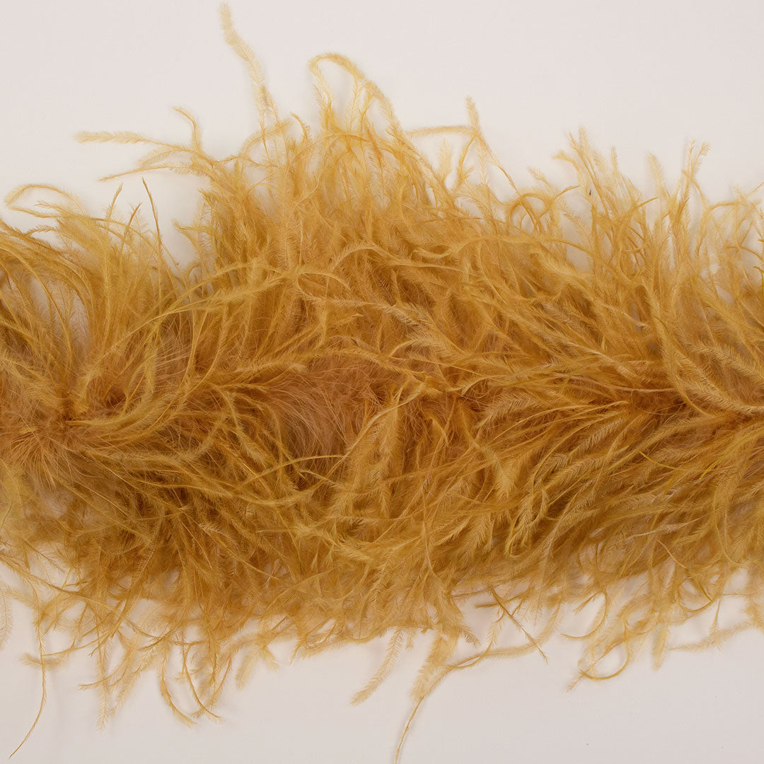 Golden Wheat Beige 3 Ply Ostrich Feather Boa