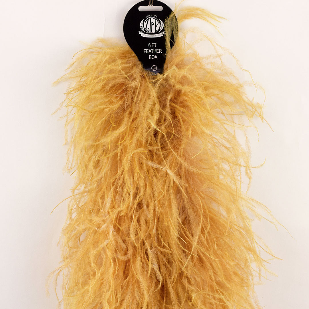 Golden Wheat Beige 3 Ply Ostrich Feather Boa