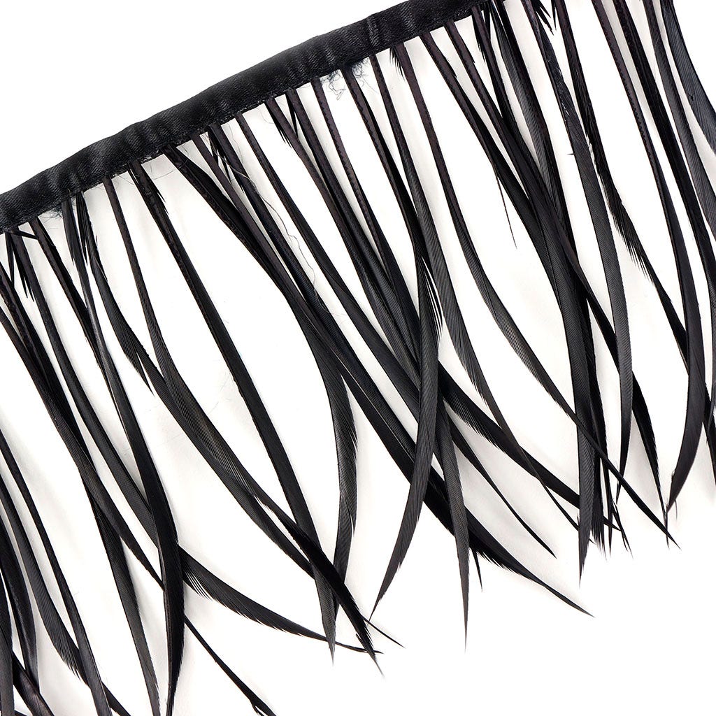 Goose Biot Feather Fringe Black - Feathers