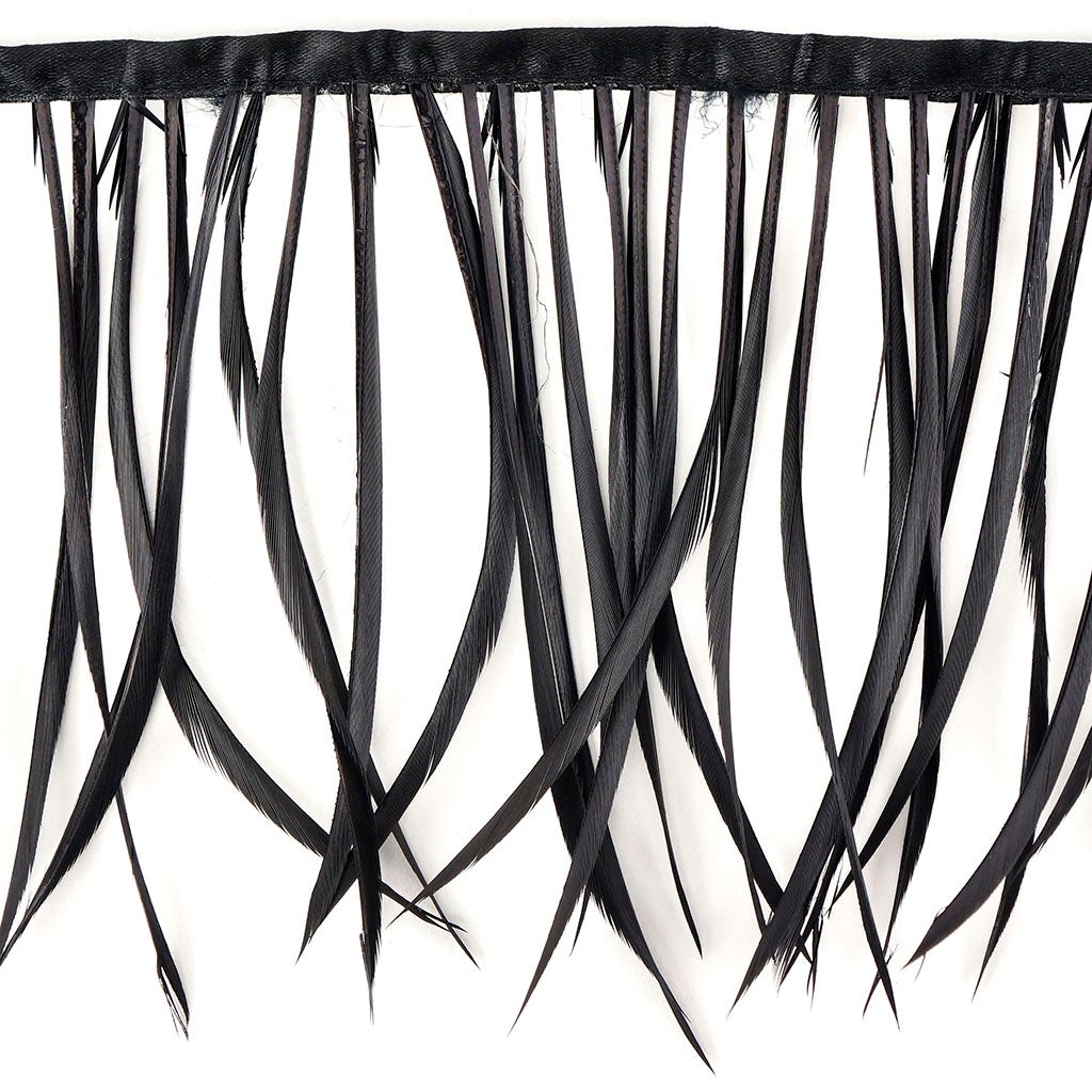 Goose Biot Feather Fringe Black - Feathers