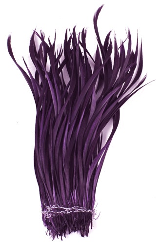 Goose Biot Feathers-Dyed - Plum - Feathers