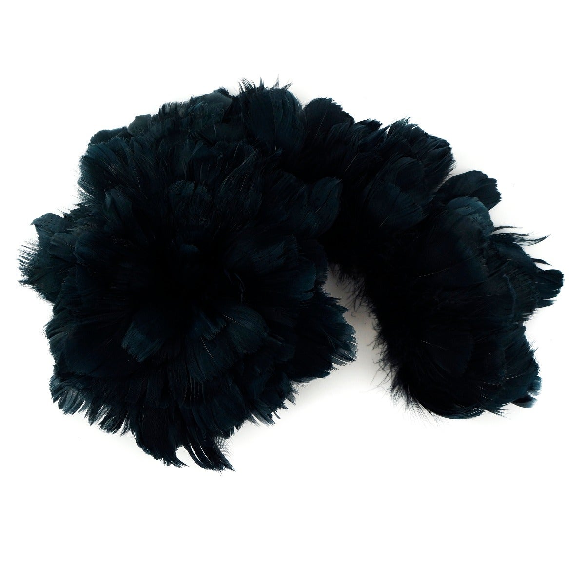 Goose Coquille Dyed Feathers - Black - Feathers