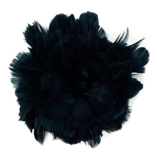 Goose Coquille Dyed Feathers - Black - Feathers