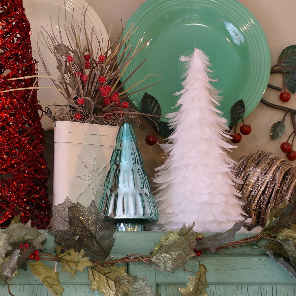 Zucker Tree Goose Coquille Feather Tree | 12 inches Elegant Christmas Tree – Zucker ...