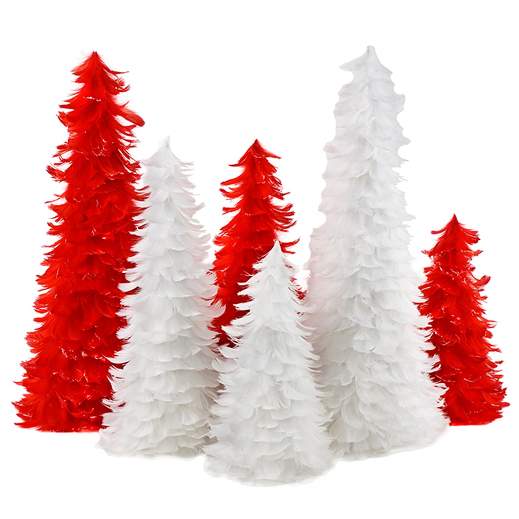 Goose Coquille Feather Tree 24’’ - White - Feathers