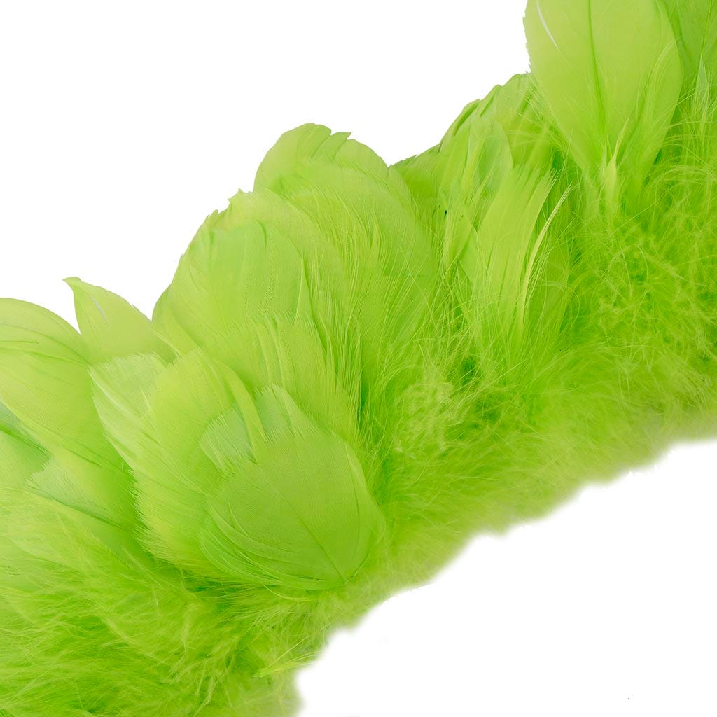 Goose Coquille Feathers Dyed Lime - Feathers