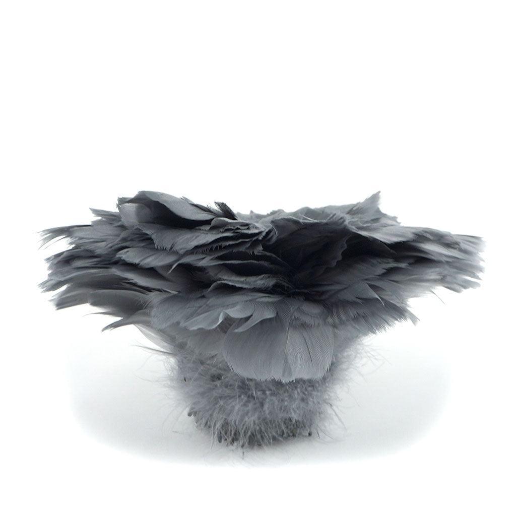 Goose Coquille Feathers Dyed - Silver - Feathers