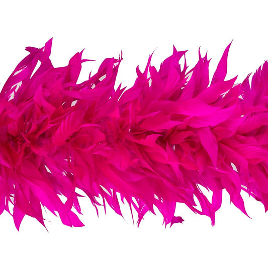 Goose Feather Boa - Stripped Nagoire - Shocking Pink - Goose Boa