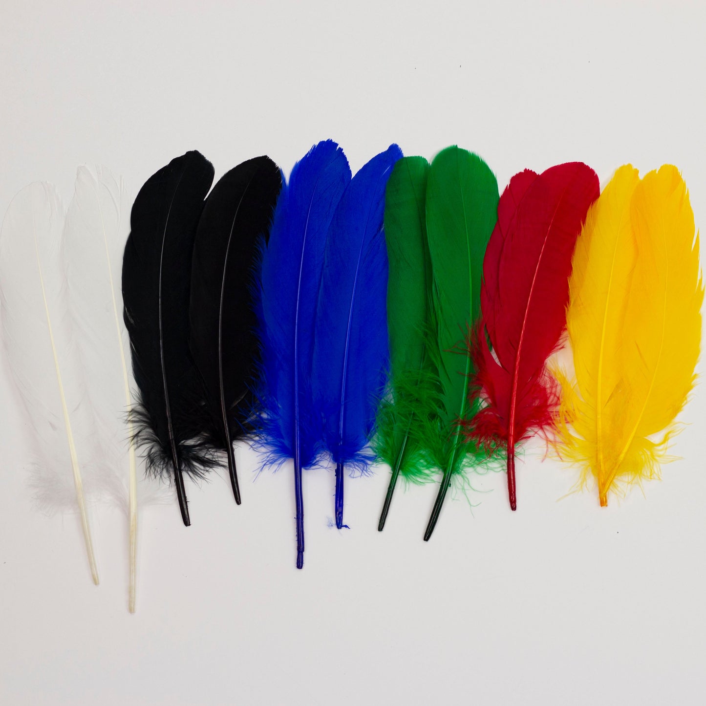 Goose Feathers 7-8’’ - 12 pcs - Assorted Mix