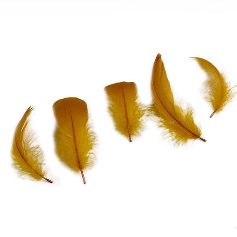 Goose Nagoire Loose Feathers 4-6’’ - Antique Gold - Feathers