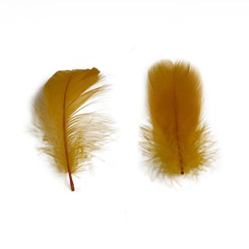 Goose Nagoire Loose Feathers 4-6’’ - Antique Gold - Feathers