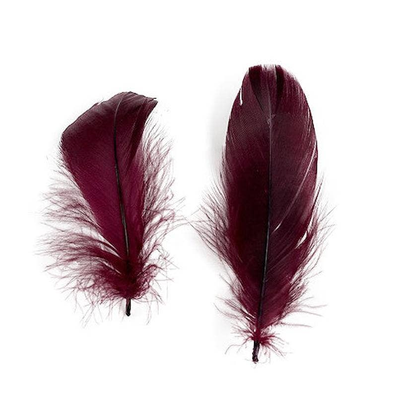 Goose Nagoire Loose Feathers 4-6’’ - Burgundy - Feathers