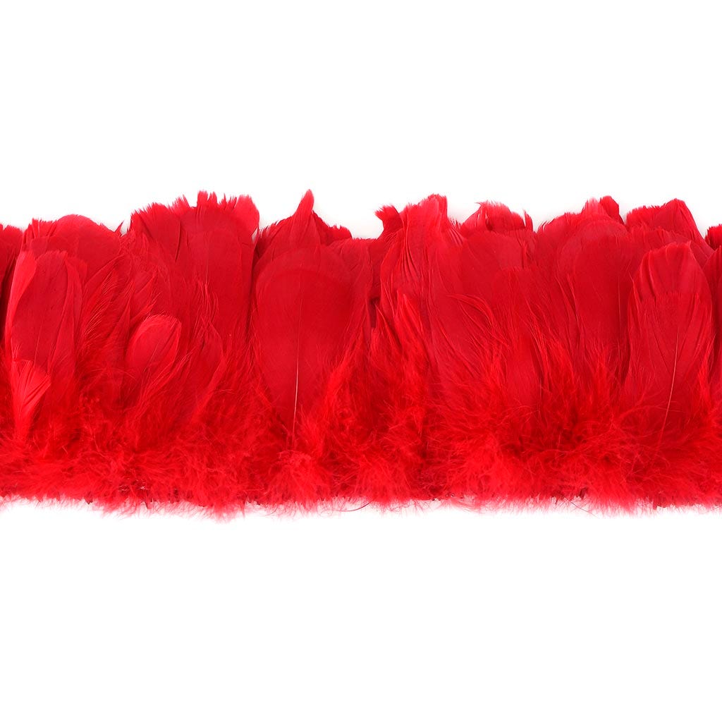 Goose Nagorie Feathers Dyed - Red - Feathers