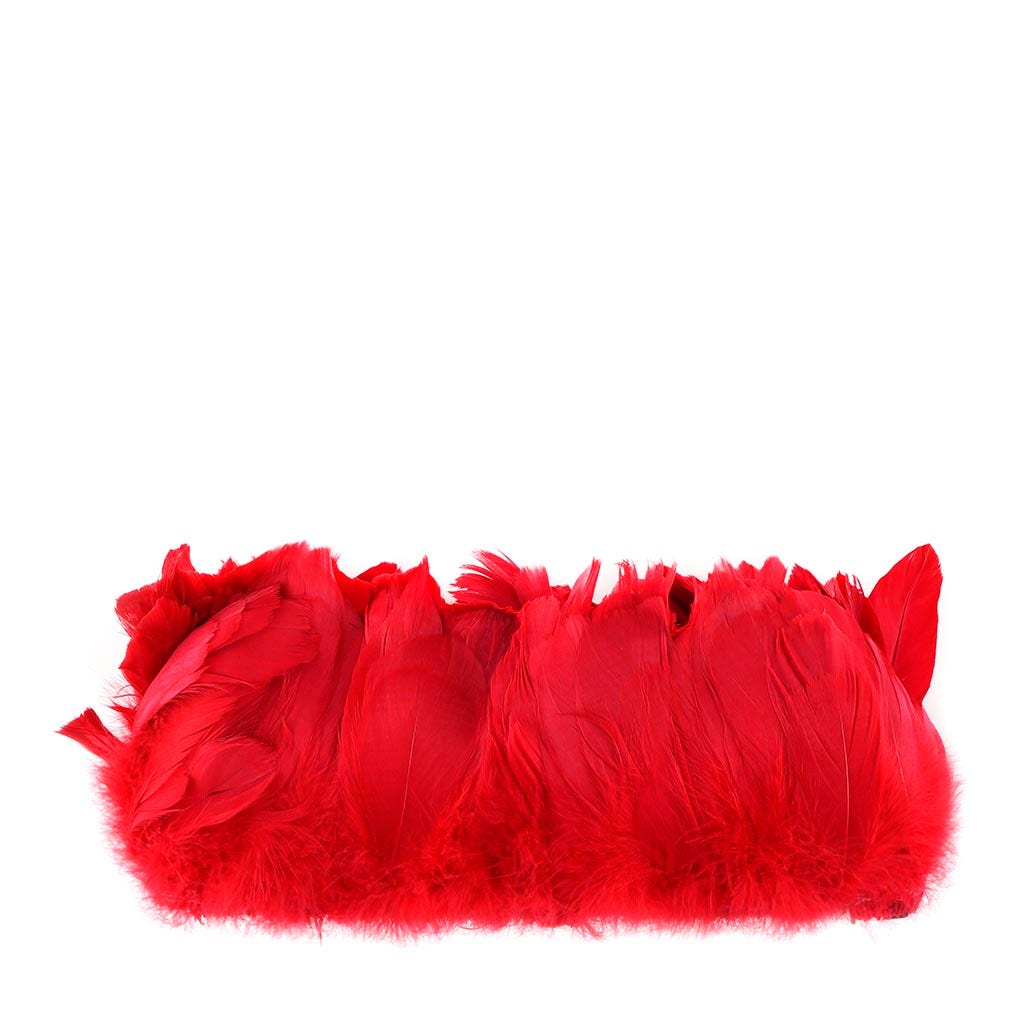 Goose Nagorie Feathers Dyed - Red - Feathers