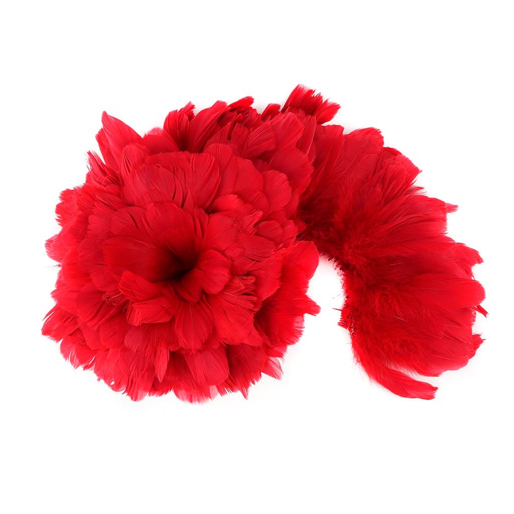 Goose Nagorie Feathers Dyed - Red - Feathers